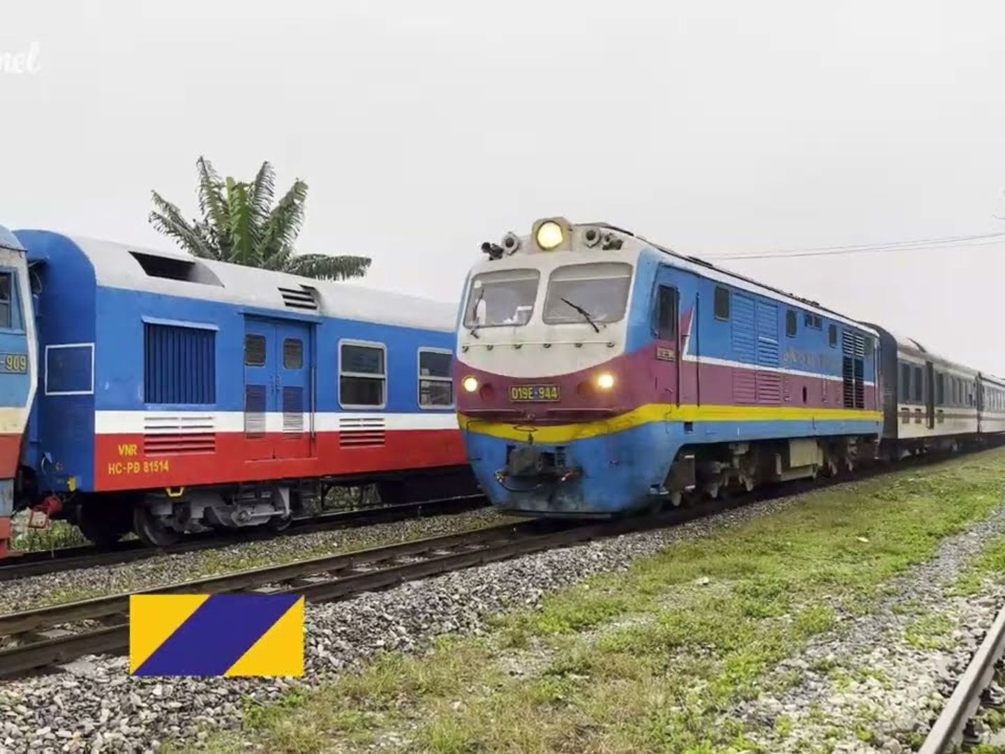 Scenic view from the Hanoi to Halong Bay train