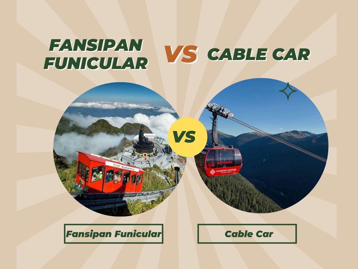 Fansipan funicular vs cable car