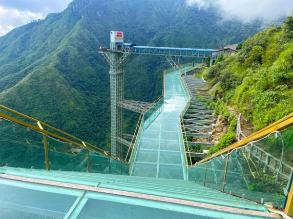 love waterfall glass bridge car tour half day car tour sapa | Sapa Nomad